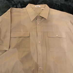Men's Tan Casual work Shirt with 2 pockets